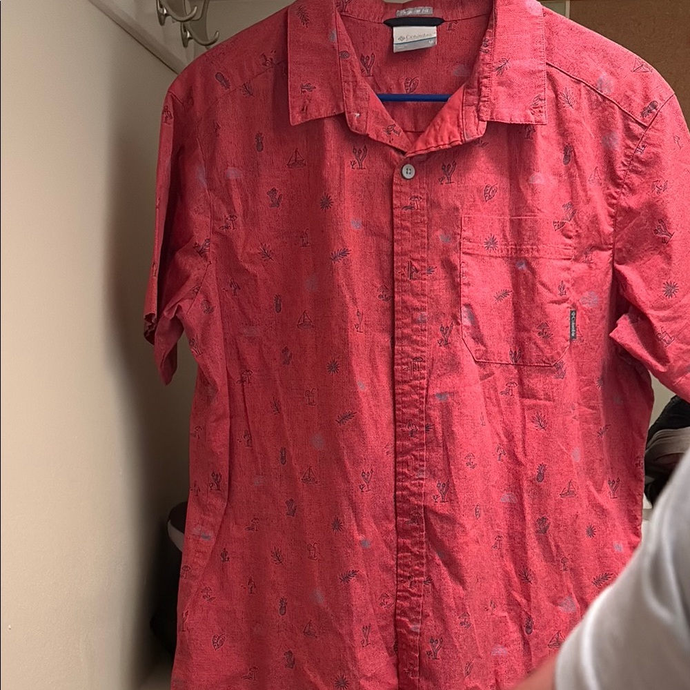Levi's Red Casual Button Down Shirt Lightweight Cotton
